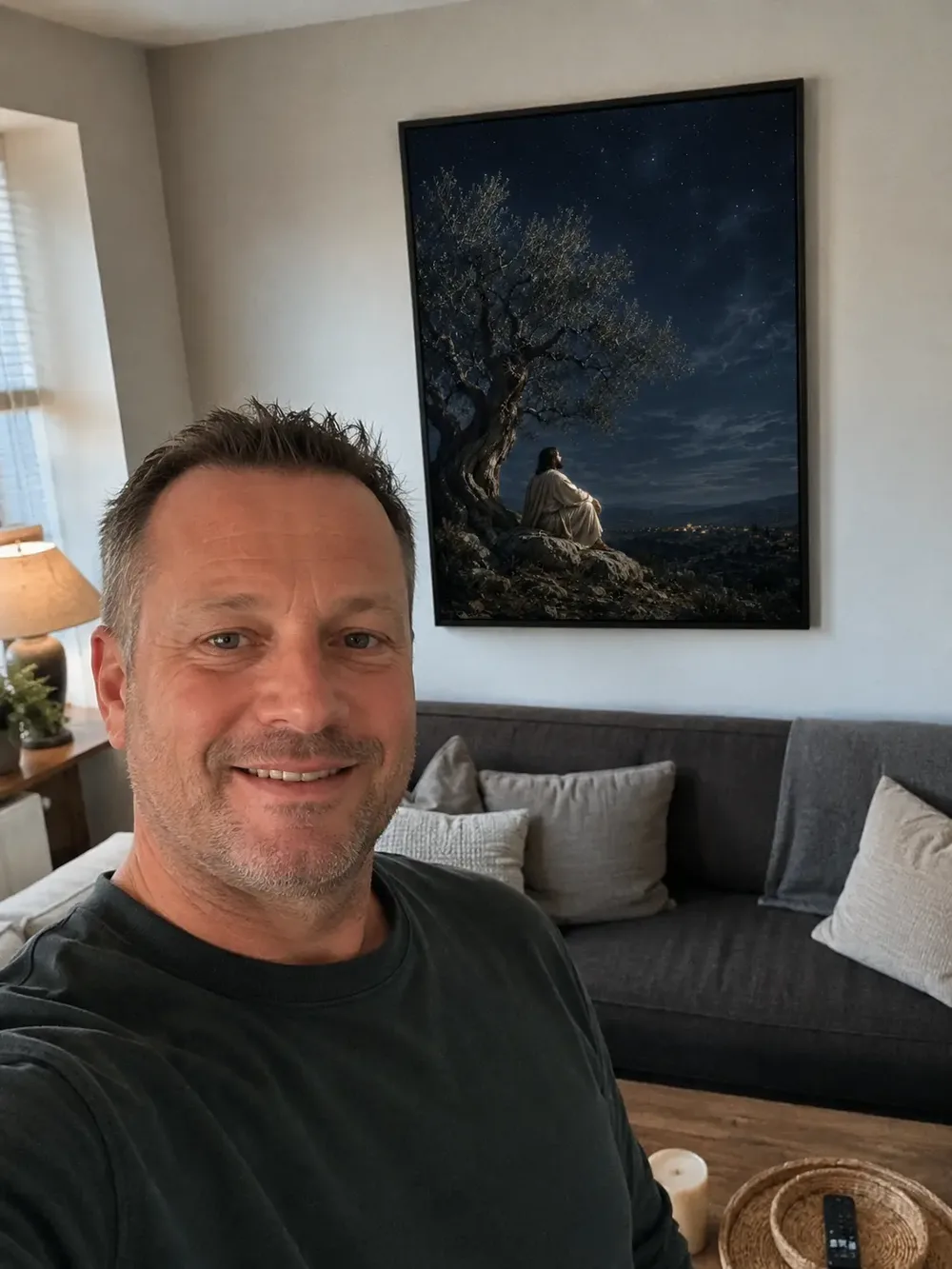 Everglory Art Under His Stars canvas displayed in a customer home
