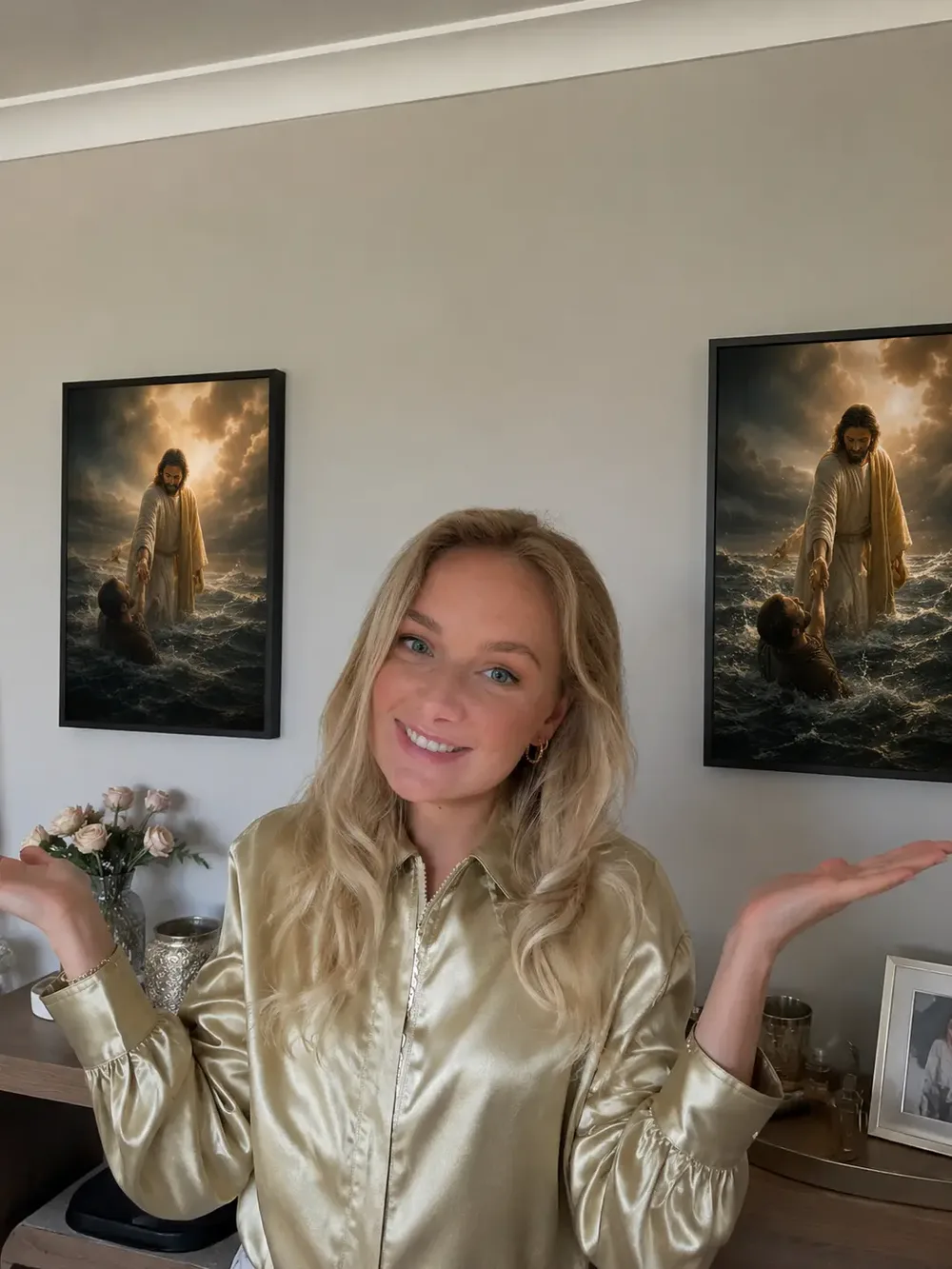 Everglory Art Under His Stars canvas displayed in a customer home