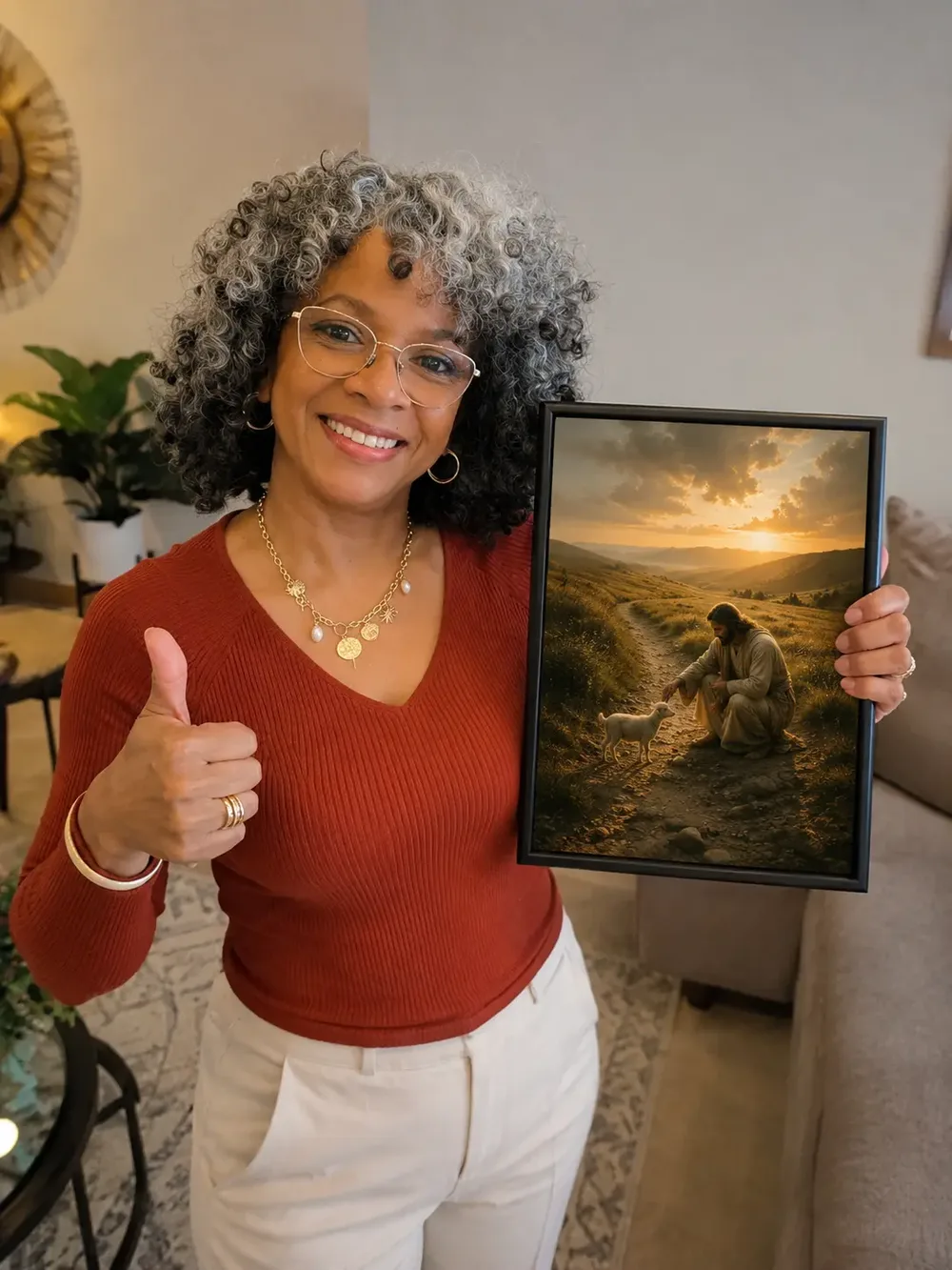 Everglory Art The One He Found canvas displayed in a customer home